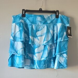 Ideology Blue&White Flex Stretch Built In Pockets  Layered Skort Size 2XL NWT